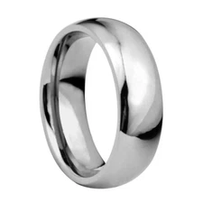Unisex 6mm High Polish Comfort Fit Titanium Wedding Band