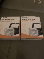 Luditek Strobe Light Mini White LED Optional Sound Activated Flash Speed Control