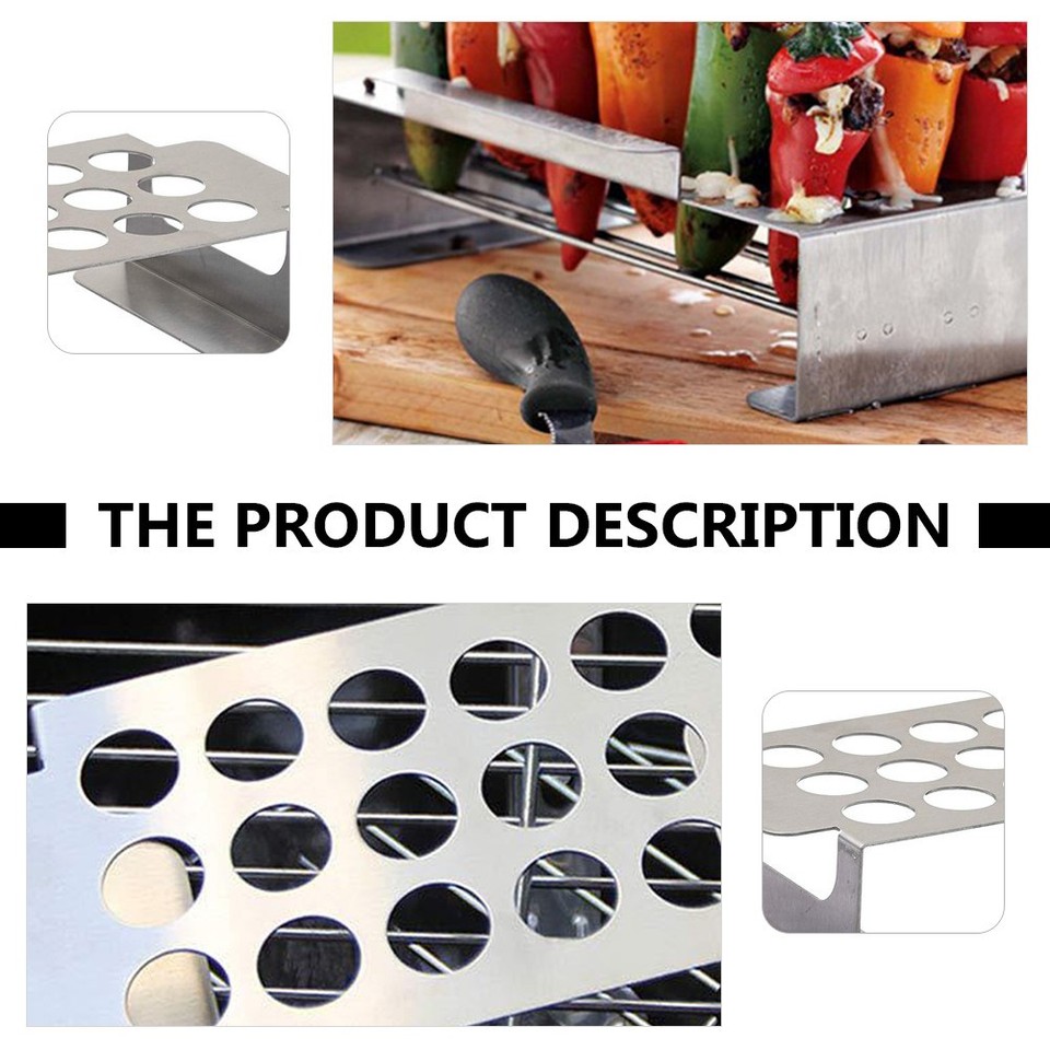 Stainless Steel Jalapeno Grill Rack with Supportive Stand Pepper ...