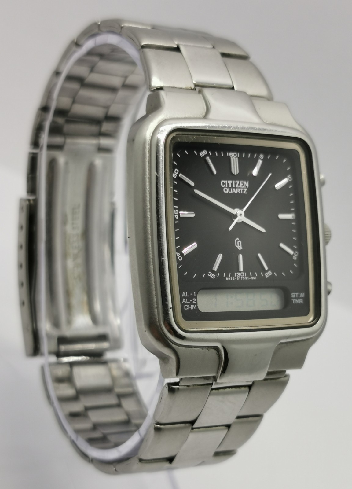 Steel Vintage Quartz Bracelet Ana-Digi 8952-S04841 Watch Gents 32mm Citizen 1997 - VintageWatches.PK Steel Vintage Quartz Bracelet Ana-Digi 8952-S04841 Watch Gents 32mm Citizen 1997 - vintagewatches.pk