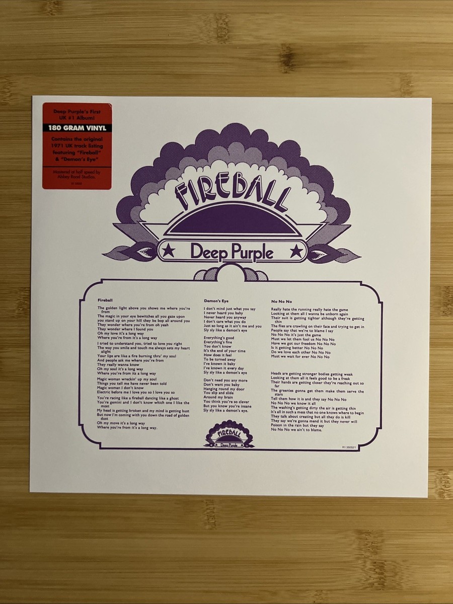 DEEP PURPLE - Fireball (2XLP-VINYL) Album 2016 Reissue Gatefold
