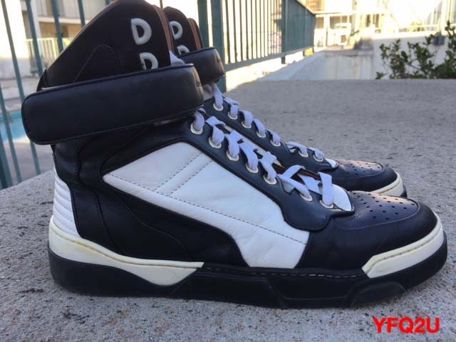GIVENCHY Black & Optic White TYSON Napa Leather Hi-Top
