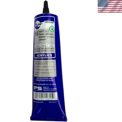 #ad 383 Acrylic Plastic Cement Low VOC Medium Bodied and Fast Setting Clear 5... $29.36