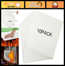 10 Pcs High Temp Ceramic Fiber Paper 11x12" Fireproof Insulation Sheets for Kiln
