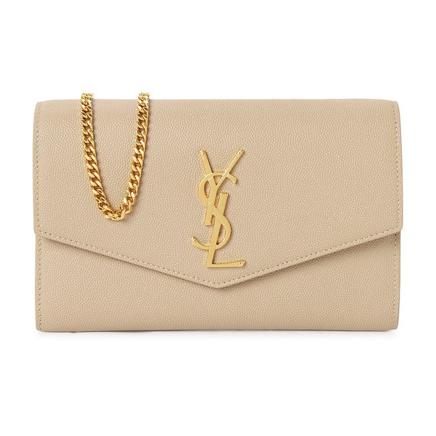 n*w様 Yves Saint Laurent ゴールドレザー バッグ Yves Saint Laurent Gold Chevron Quilted Textured Leather
