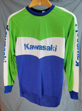 Vintage 70's 80's Kawasaki Jersey Motorcycle Racing Motocross Collectible