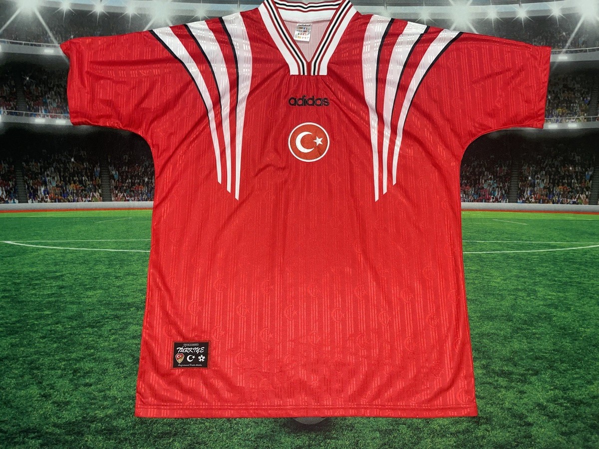 adidas トルコ代表　レトロシャツ　サッカー Turkey Soccer Team Vintage 90's Adidas Jersey Sz 2XL Red Preowned