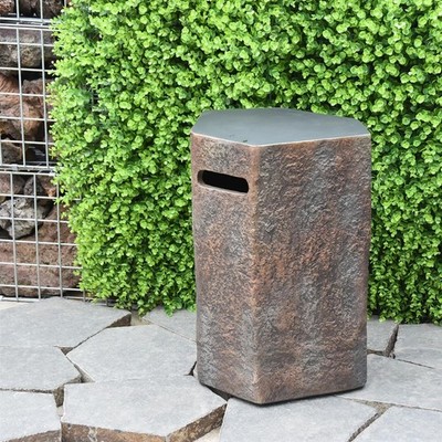 ELEMENTI Abdeckung für 11kg Gasflasche Basalt-Optik ca. 47x38x62cm