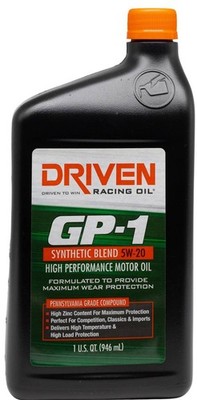DRIVEN RACING OIL Motor Oil - GP-1 - 5W20 - Semi-Synthetic - 1 qt - Each 19206