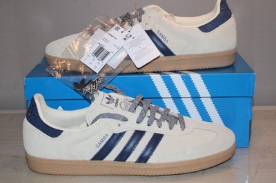 ADIDAS SAMBA OG WARM VANILLA INDIGO SHOES JS3533 MEN'S SIZE 12 NEW IN BOX + PINS