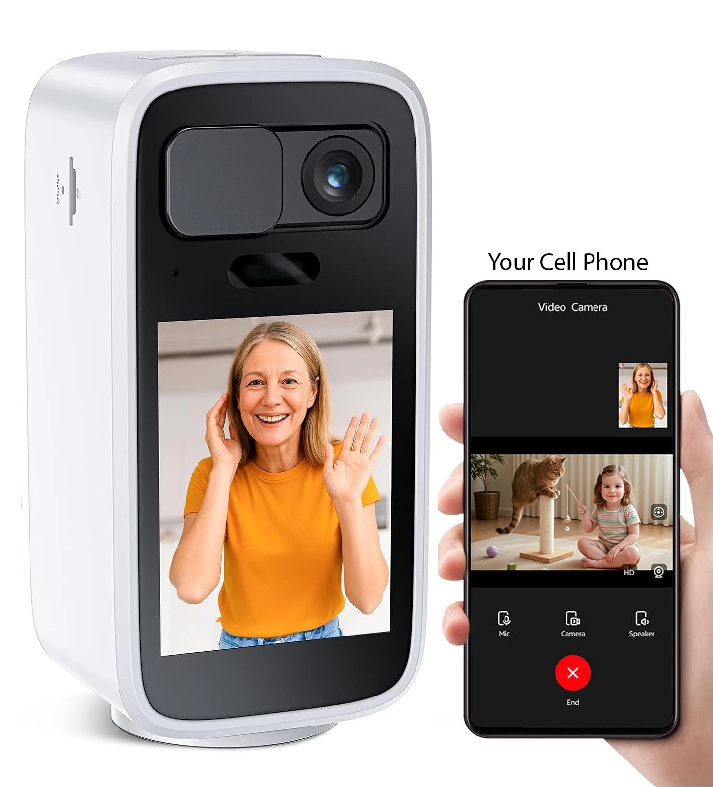 Wireless Video Monitor - 4MP - 2.8" Screen - 2.4/5 GHz WiFi - Motion Detection