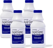 4 Pack Major Acid Gone Antacid Liquid 12 Oz (355ml)  Each Fast Shipping
