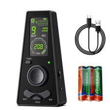 Digital Metronome with Timer Vocal headphone Jack for Piano Guitar Drum Violi...