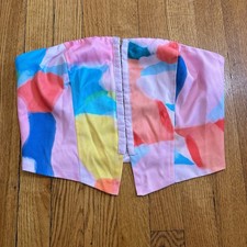 Princess Polly Colorful Corset Strapless Crop Top Size 6 Preowned Y2K