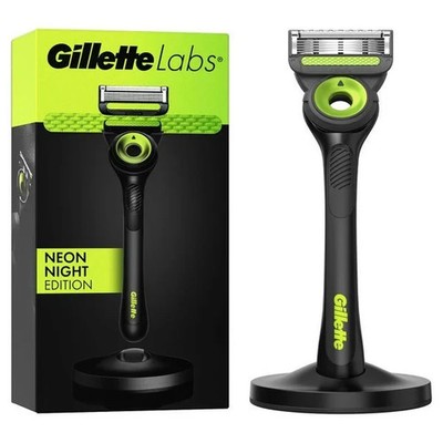 Gillette Labs Neon Nights Rasierer mit Peelingstab & Magnetständer *versiegelt*