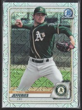 Daulton Jefferies 2020 Bowman Chrome Prospects Mojo Refractor Athletics