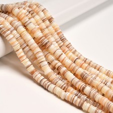 Natural Color Mother of Pearl MOP Shell Heishi Disc Beads Size 1.5x8mm 15.5" Std