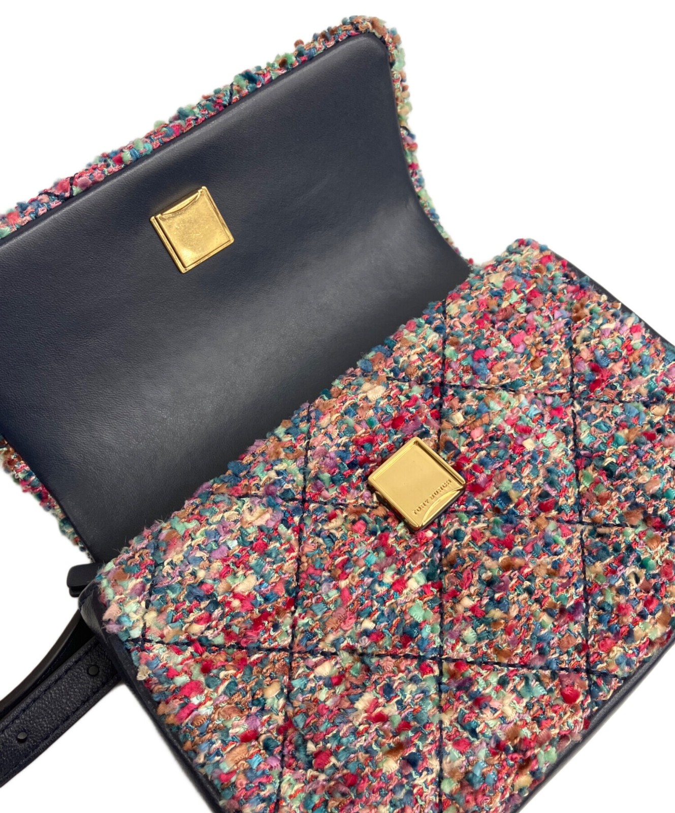 TORY BURCH Shoulder Bag Navy Multi Women Used Authentic thumbnail 7