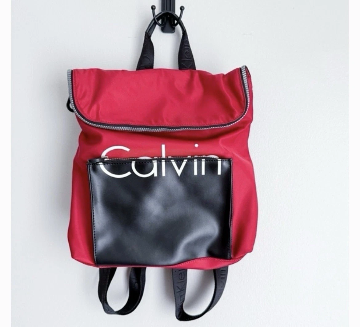 Calvin Klein Backpack Red Bags & Handbags for Women for sale 