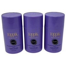 Lot of 3-Toppik Hair Filler,Black, Volumizing Micro Fibers Fuller Thicker 0.42oz