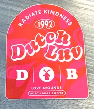 Dutch Bros “Dutch Luv” Sticker – Feb 2022 – LUV ABOUNDS