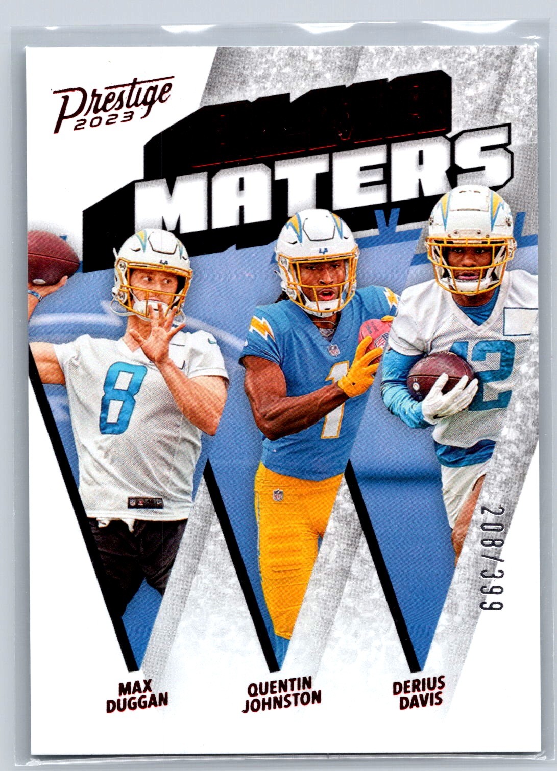 2023 Panini Prestige #AM-22 Davis / Duggan / Johnston Alma Maters Red /399
