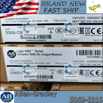 NEW PLC 5069-IB16 Logix 5000 Compact 5000 DC Input Module US Stock New