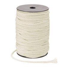 Macrame Cord 5mm x 295 ft Handmade Natural Cotton Rope, 8 Strand, White