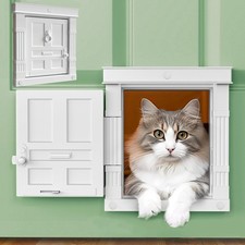 Beacon Hill Interior Cat Door - Durable No-Flap Pet Door for Tall Cats  Small D