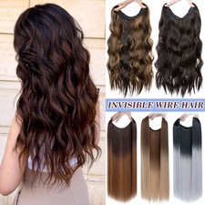 100 Real Natural as Human Wire in Hair Extensions Invisible One Piece Headband