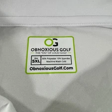 Obnoxious Golf Polo Shirt Mens 5XL American Flag Stars Stripes Patriotic Flaw