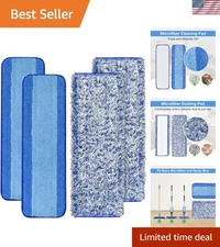 Microfiber Floor Cleaning Pads Set for Mop Hardwood Tile Vinyl 4pcs