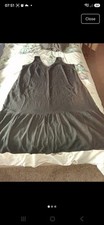 George Shift Dress V-Neck Sleeveless long Length Black Plus Size 22