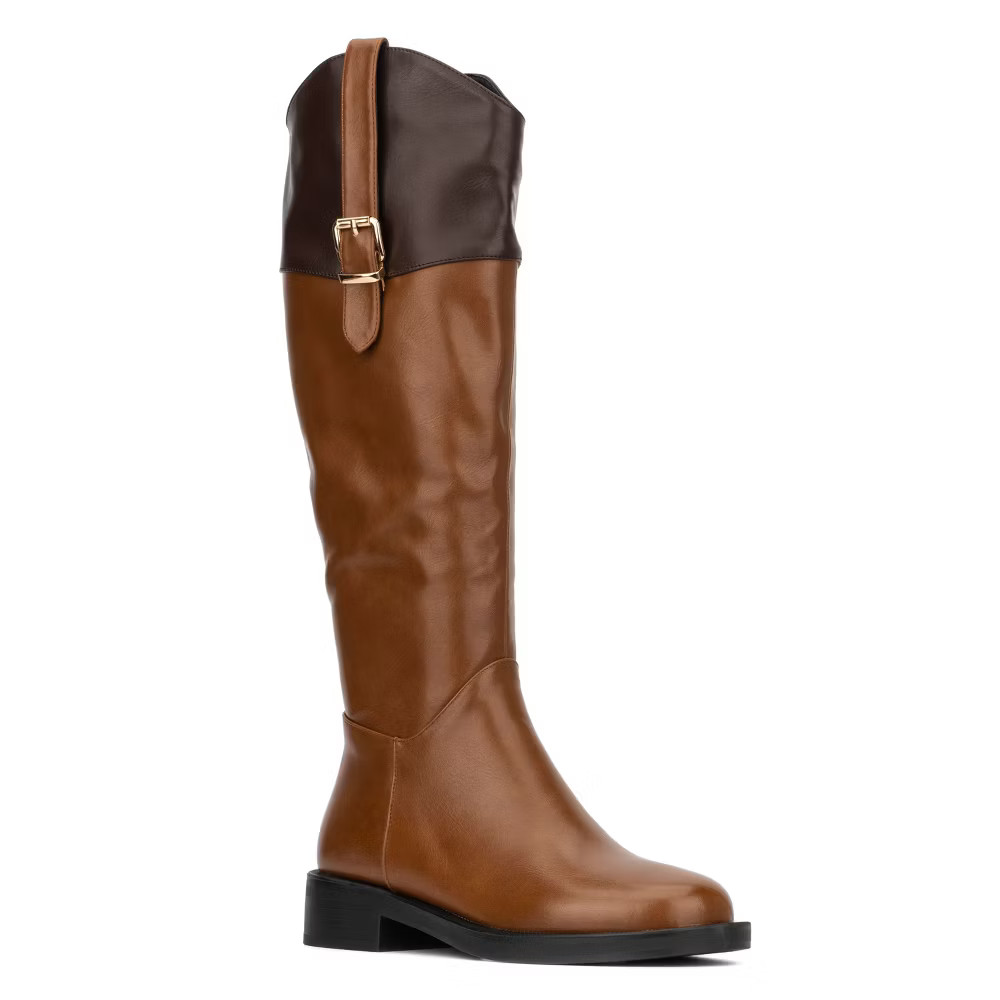 Torgeis Women's Desiree Tall Riding Boots - 9, TAN