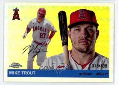 2025 Chrome Platinum Anniversary Topps Refractor 375/499 Mike Trout #1 v1x