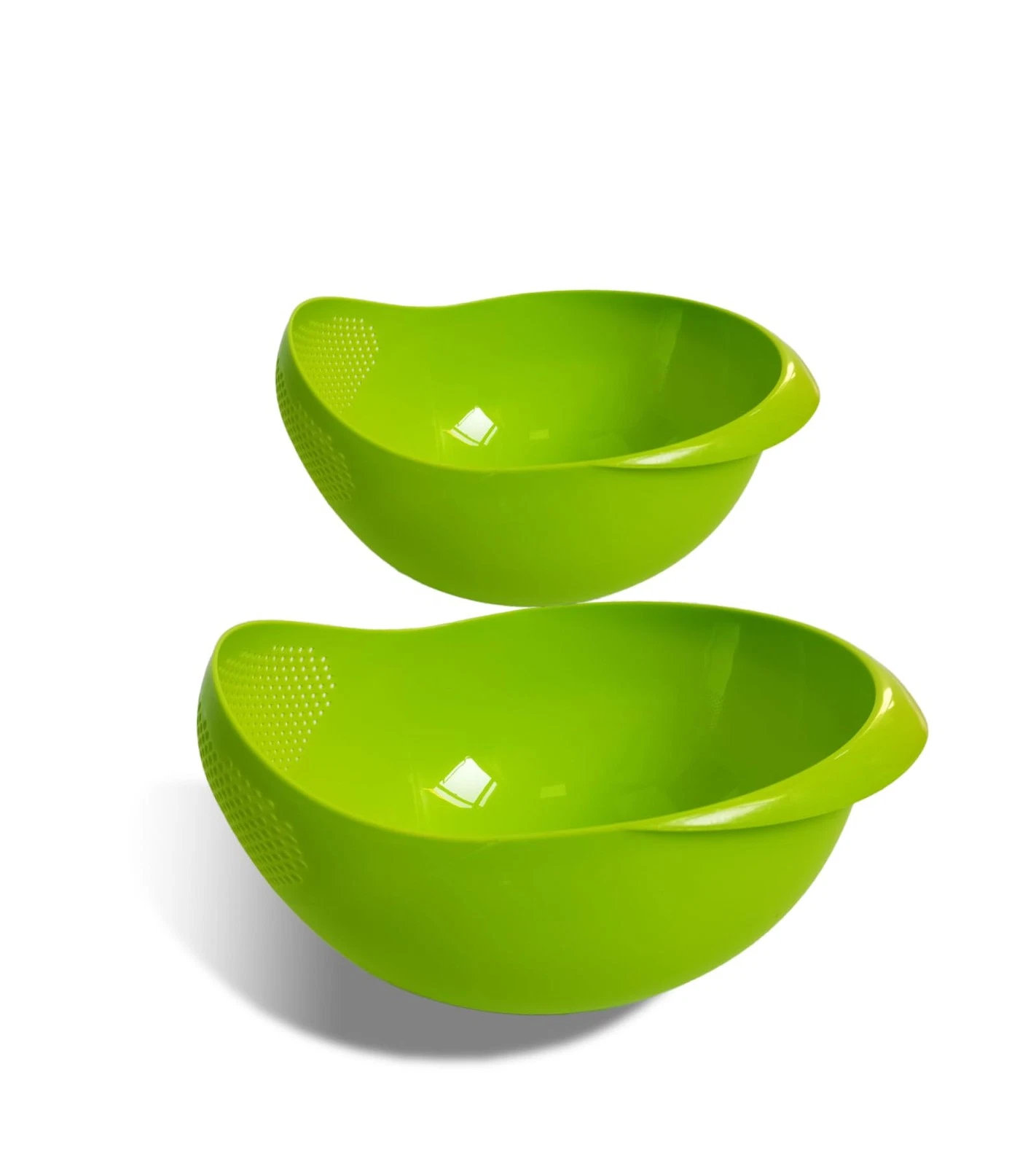 2-in-1 Rice Colander, Vegetable and Fruit Cleaning Filter Basket, 2Piece Stur...