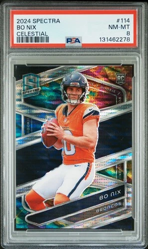 2024 PANINI SPECTRA CELESTIAL #114 BO NIX ROOKIE RC 83/99 PSA 8