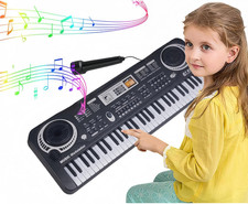 Keyboard Electric Digital Piano Organ w/Mic 61 Key Kid Music Electronic Keyboard
