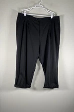 Versini 100% Wool Pleated Dress Pants Men's 43 x 23 High Rise Black Office