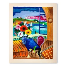 Shlomo Alter (1936-2021), "Lake View" Hand Signed Limited Edition Serigraph on P