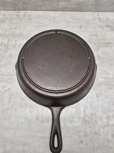 Vintage 3-Notch Lodge #8 SK Cast Iron Skillet  1950's Smooth Sits Flat Restored