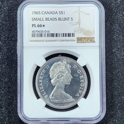 Prooflike Silver 1965 Canada $1 Dollar | NGC PL66* Star