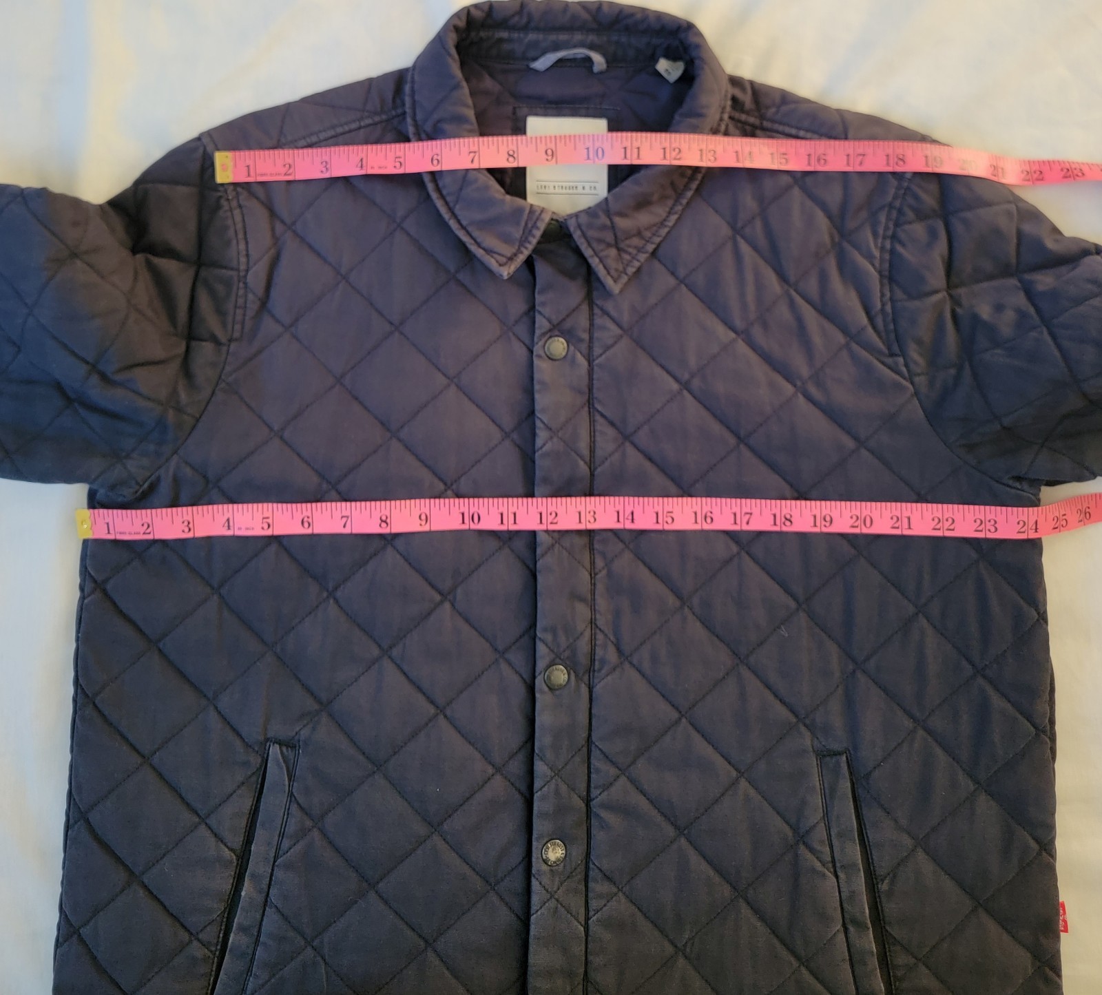 VTG Levi's Jacket Mens XL Blue Diamond Quilted Trucker Work Chore Full Zip thumbnail 15