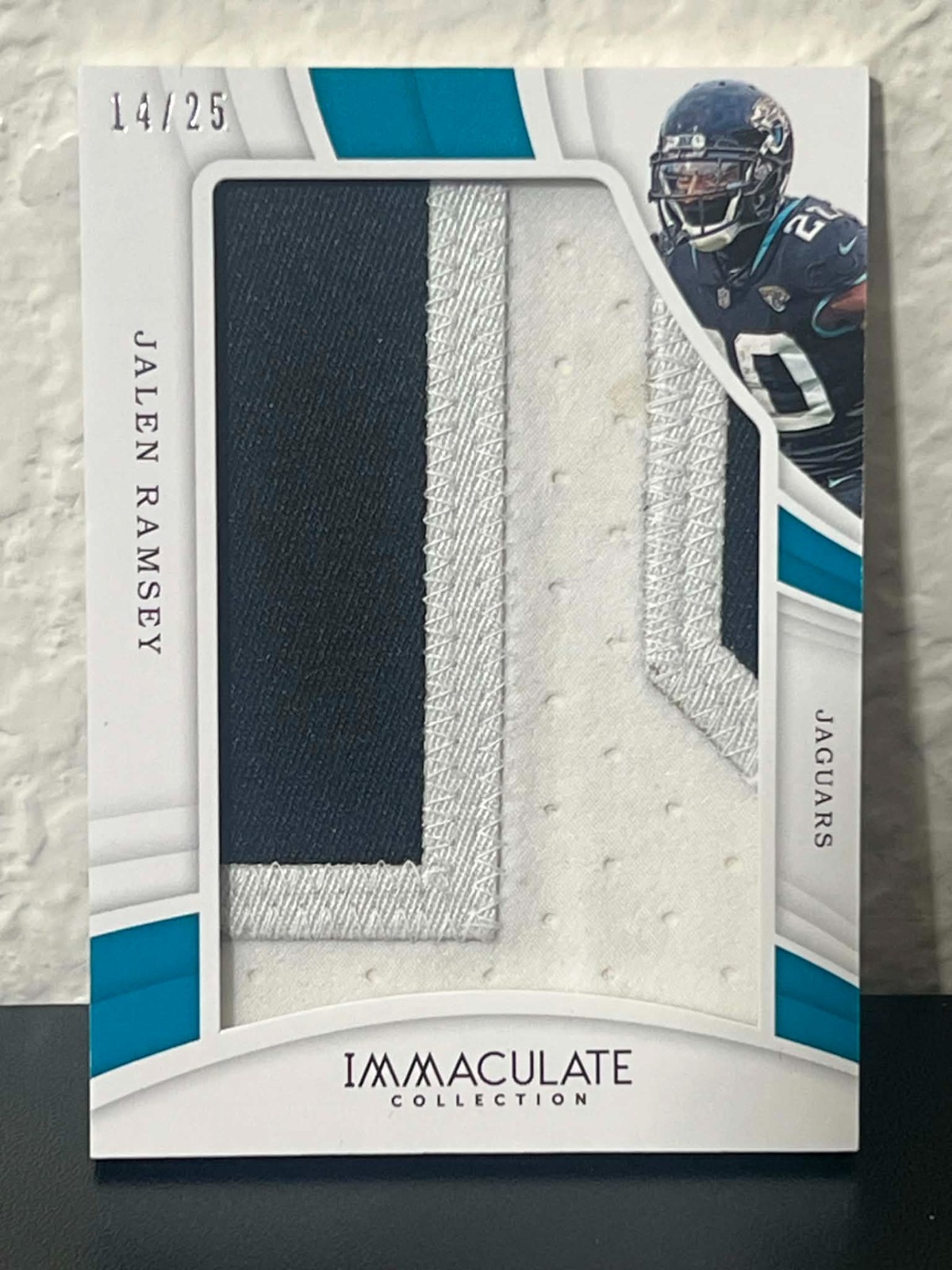 Jalen Ramsey - 2019 Immaculate Game Used Jersey Patch 14/25 - Jaguars view 1