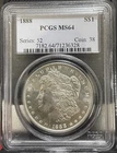 MS64 GEM 1888 Silver Morgan Dollar PCGS MS64 Looks GEM SEMI PL