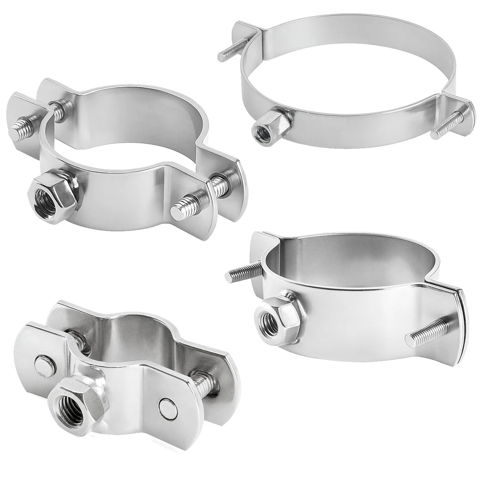 Rohrschellen für Stockschrauben Edelstahl V2A Rohrhalter Rohrbefestigung Rohr