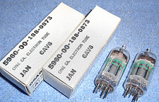 2 NOS GE JAN 6AV6 Vacuum Tubes - AVC Detector Amplifiers for Vintage AM Radios