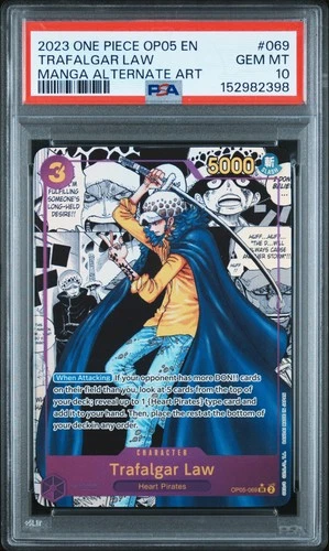 2023 ONE PIECE OP05-AWAKENING OF THE NEW ERA #069 TRAFALGAR LAW PSA 10