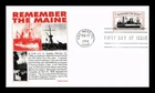 US COVER REMEMBER THE MAINE NAVAL BATTLESHIP FIRST DAY ISSUE PANDA CACHET