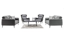 Polstergruppe Sofa Set Wohnzimmergarnitur Garnitur Couch Sofagarnitur 3+3